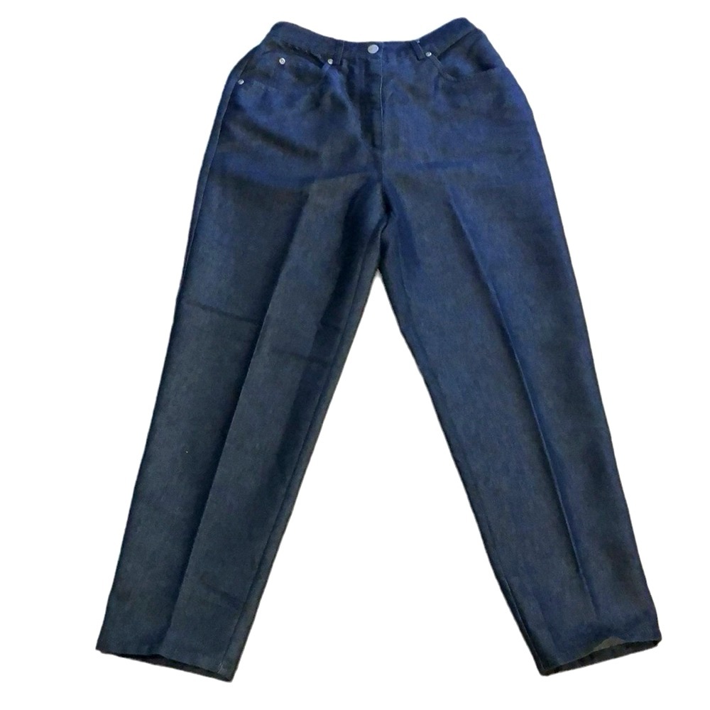 SUSAN BRISTOL LIGHTWEIGHT HIGH WAIST TROUSERS BLUE SIZE 6P